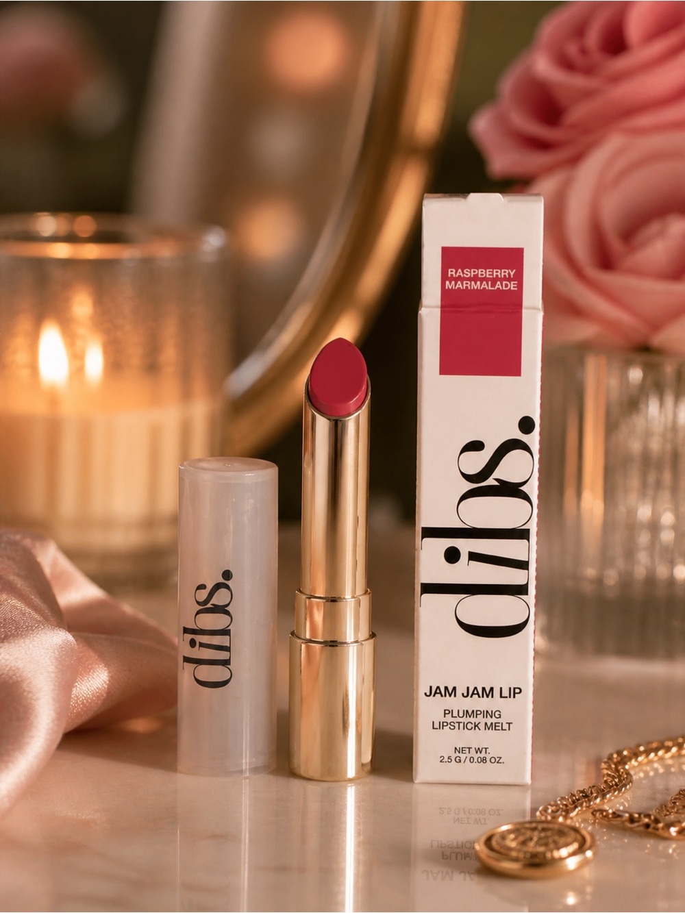 DIBS Jam Jam Lip Plumping Lipstick Melt – Raspberry Marmalade